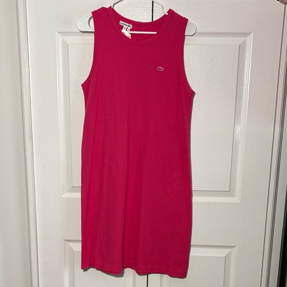 Lacoste stretch pique a-line dress. Size 42. See measurements